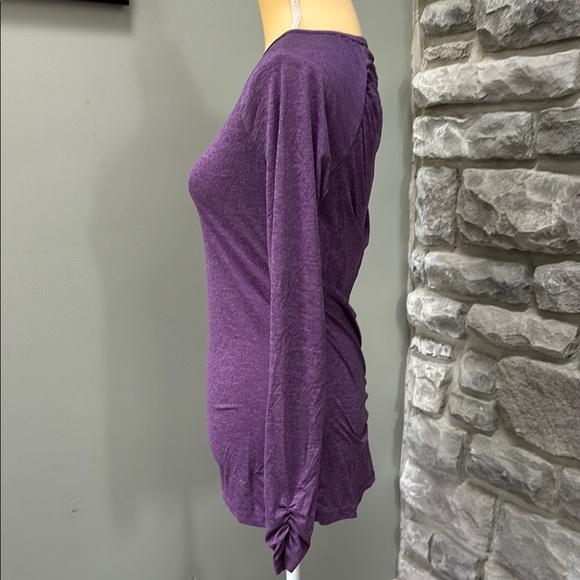 Women's Purple Long Sleeve Top, GAIAM, XS - Picture 3 of 9